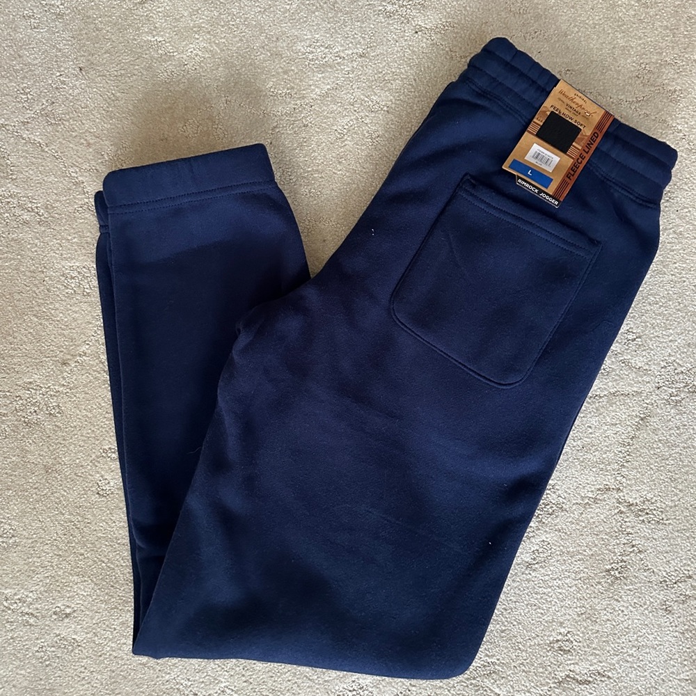 🆕Mens Weatherproof Rimrock Fleece Lined Joggers Size XL Navy Blue Brand New